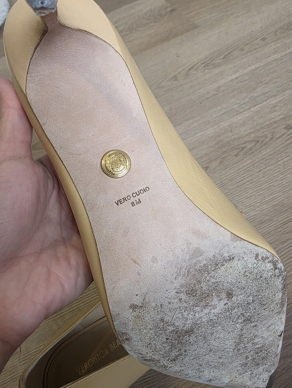 Veronica Beard | Rita Smooth Leather Pointed Toe Pumps Nude Size 8